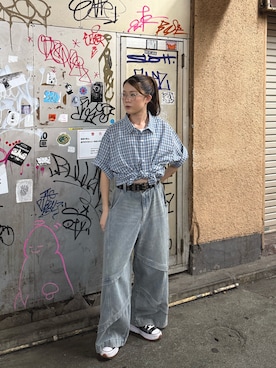 「MSG（エムエスジー）のアイテム」を使った、MIONさん（レディース・163cm）の夏コーディネート