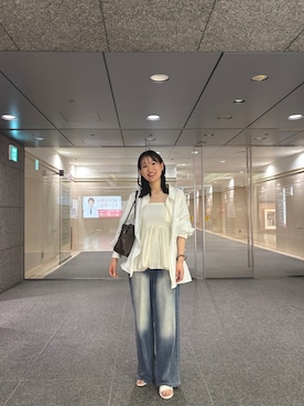 「アイテム（デニムパンツ）」を使った、yukiさん（レディース・166cm）の夏コーディネート