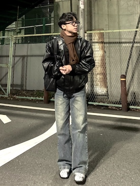 「アイテム（トートバッグ）」を使った、ku_roさん（メンズ・168cm・20代）の冬コーディネート