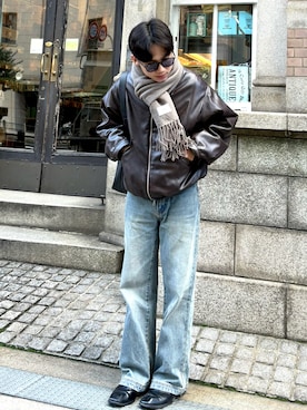 「UNKNOWN.（アンノウン）のアイテム」を使った、ku_roさん（メンズ・168cm）の冬コーディネート