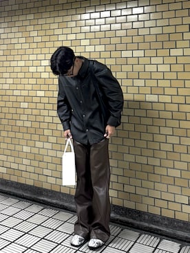 「アイテム（トートバッグ）」を使った、ku_roさん（メンズ・168cm・20代）の冬コーディネート