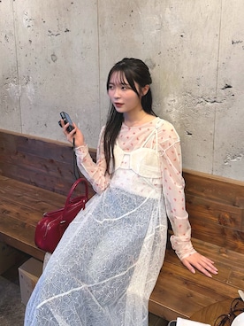 「VIOLETTA（ヴィオレッタ）のアイテム」を使った、つるたななみさん（レディース・154cm）の春コーディネート