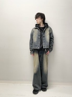 「ファッションを楽しもう」｜「アイテム（デニムジャケット）」を使った、Renさん（メンズ・174cm）の冬コーディネート