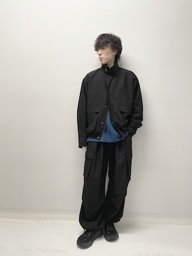 「セットアップコーデ」｜「アイテム（ブルゾン）」を使った、Renさん（メンズ・174cm）の冬コーディネート