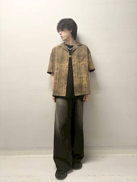 「マーブルシャツ」｜Renさん（メンズ・174cm）の夏コーディネート