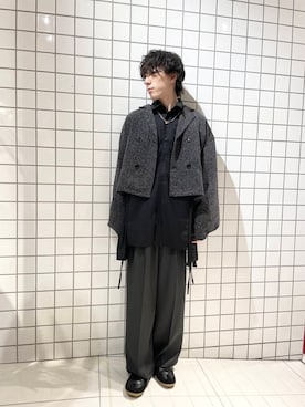 「アイテム（セットアップ）」を使った、Renさん（メンズ・174cm）の冬コーディネート