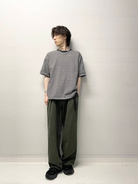 「アイテム（チノパンツ）」を使った、Renさん（メンズ・174cm）の夏コーディネート