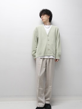 「アイテム（カーディガン/ボレロ）」を使った、Renさん（メンズ・174cm）の秋コーディネート