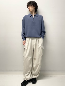 「ブルー x ホワイト」｜Renさん（メンズ・174cm）の秋コーディネート