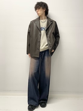 「SENSEOFPLACE」｜「アイテム（ジャケット/アウター）」を使った、Renさん（メンズ・174cm）の冬コーディネート