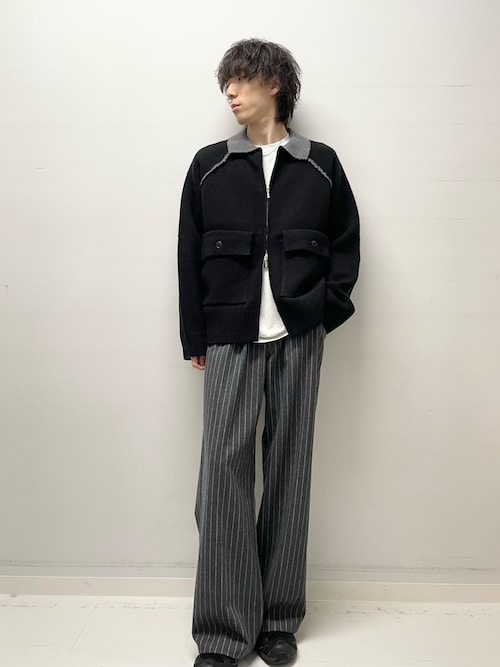 セール】バイカラーニットジップブルゾン（ブルゾン）｜SENSE OF PLACE