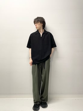 「スキッパーシャツ」｜Renさん（メンズ・174cm）の夏コーディネート