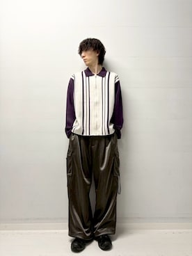 「アイテム（カーゴパンツ、グレー系）」を使った、Renさん（メンズ・174cm）の秋コーディネート