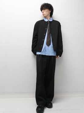 「アイテム（ネクタイ）」を使った、Renさん（メンズ・174cm）の秋コーディネート
