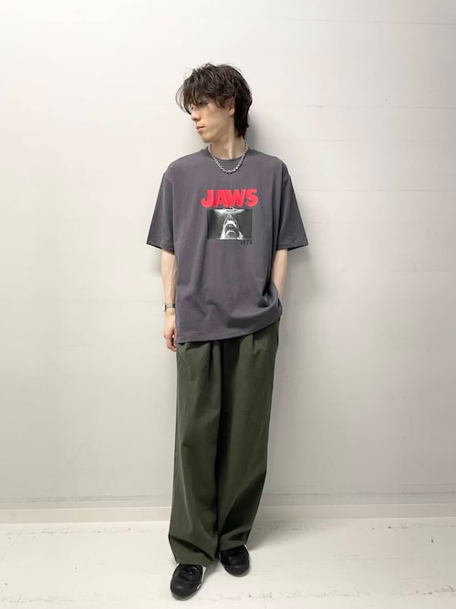 『別注』SENSE OF PLACE×JAWS　プリントT-SHIRTS/B
