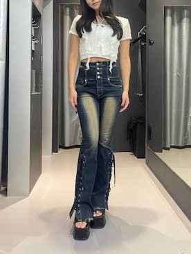 藤原怜菜さん(レディース・157cm)の夏コーディネート
