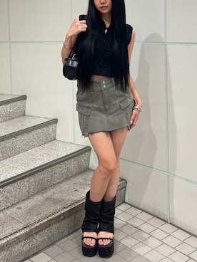 「渋谷109」｜藤原怜菜さん（レディース・157cm）の夏コーディネート