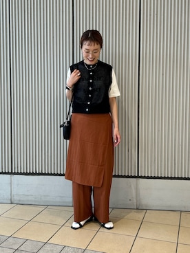 「FORK&SPOON（フォークアンドスプーン）のアイテム（トップス）」を使った、mayouedaさん（レディース・156cm）の春コーディネート