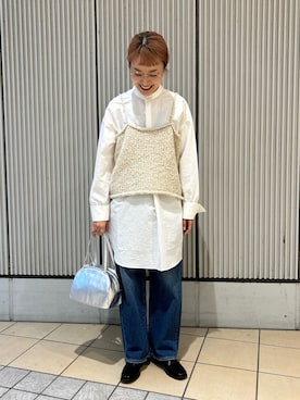 「秋のシャツ着こなし術」｜mayouedaさん（レディース・156cm）の秋コーディネート