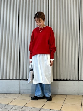 「SMELLY（スメリー）のアイテム」を使った、mayouedaさん（レディース・156cm）の冬コーディネート