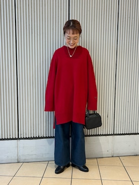 「アイテム（ボストンバッグ）」を使った、mayouedaさん（レディース・156cm）の秋コーディネート