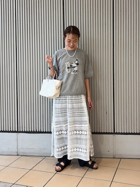 「アイテム（ワンピース）」を使った、mayouedaさん（レディース・156cm）の夏コーディネート