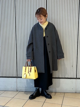 「SMELLY（スメリー）のアイテム」を使った、mayouedaさん（レディース・156cm）の冬コーディネート