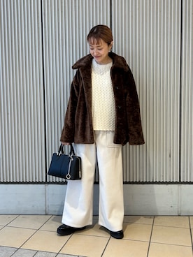 「SMELLY（スメリー）のアイテム」を使った、mayouedaさん（レディース・156cm）の冬コーディネート