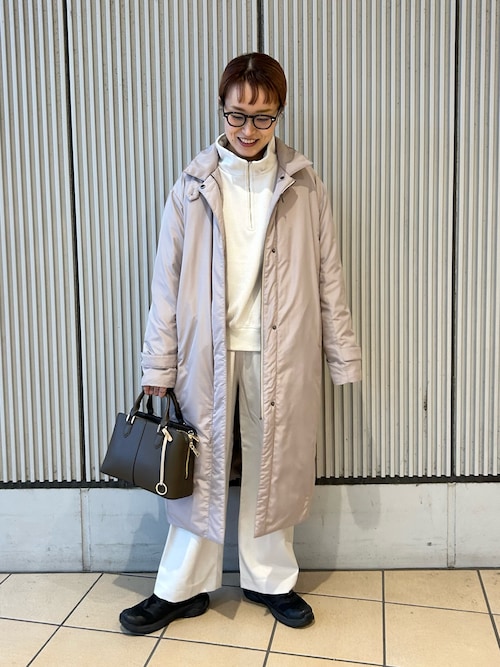 セール】ステッチレスライトダウンロングコート（ダウンジャケット