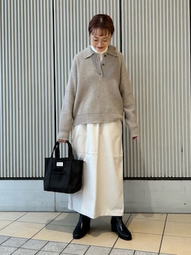 「アイテム（その他アウター）」を使った、mayouedaさん（レディース・156cm）の秋コーディネート