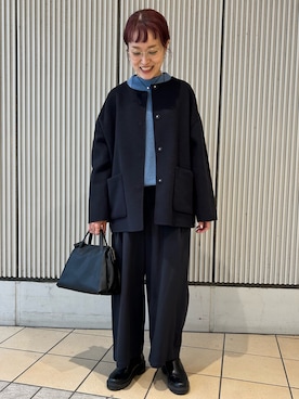 「アイテム（ボストンバッグ）」を使った、mayouedaさん（レディース・156cm）の秋コーディネート