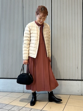 「アイテム（その他アウター）」を使った、mayouedaさん（レディース・156cm）の秋コーディネート