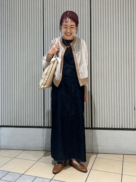 「アイテム（ブルゾン）」を使った、mayouedaさん（レディース・156cm）の秋コーディネート