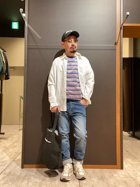 「Eddie Bauer（エディーバウアー）のアイテム（帽子）」を使った、エディーバウアー@モラージュ菖蒲店さん（メンズ・173cm）の夏コーディネート