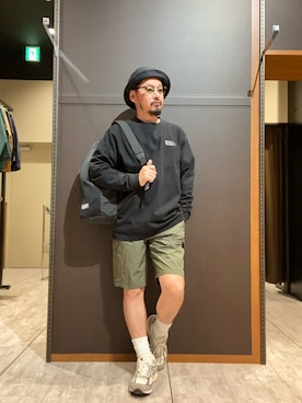 「Eddie Bauer（エディーバウアー）のアイテム（帽子）」を使った、エディーバウアー@モラージュ菖蒲店さん（メンズ・173cm）の夏コーディネート