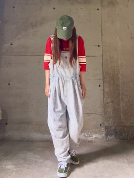 「アイテム（オールインワン・サロペット）」を使った、ありさん（レディース・149cm）の夏コーディネート