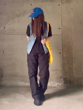 「アイテム（トートバッグ）」を使った、ありさん（レディース・149cm）の夏コーディネート