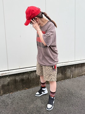 「アイテム（帽子）」を使った、ria‪ஐ‬mさん（レディース・149cm）の夏コーディネート