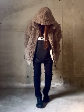 「アイテム（Tシャツ/カットソー）」を使った、ありさん（レディース・149cm）の秋コーディネート