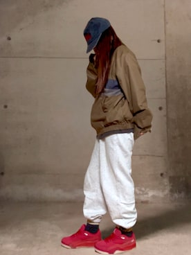 「FRUIT OF THE LOOM（フルーツオブザルーム）のアイテム」を使った、ありさん（レディース・149cm）の春コーディネート