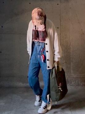 「アイテム（バックパック/リュック）」を使った、ありさん（レディース・149cm）の冬コーディネート