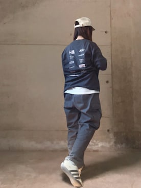 「NEW ERA（ニューエラ）のアイテム」を使った、ありさん（レディース・149cm）の夏コーディネート