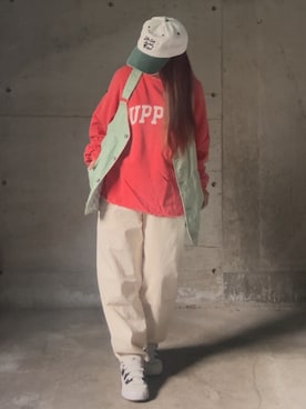 「アイテム（ベスト）」を使った、ありさん（レディース・149cm）の秋コーディネート