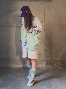 「アイテム（帽子）」を使った、ありさん（レディース・149cm）の秋コーディネート