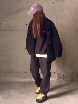 「アイテム（MA-1）」を使った、ありさん（レディース・149cm）の秋コーディネート