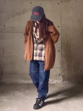 「アイテム（マウンテンパーカー）」を使った、ありさん（レディース・149cm）の秋コーディネート