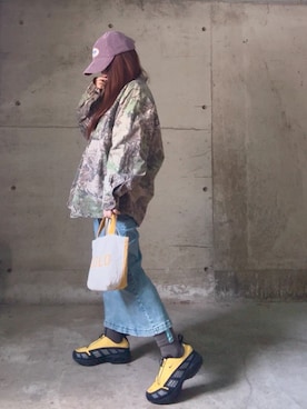 「アイテム（スカート）」を使った、ありさん（レディース・149cm）の冬コーディネート