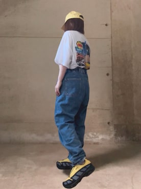 「GU（ジーユー）のアイテム（帽子）」を使った、ありさん（レディース・149cm）の夏コーディネート