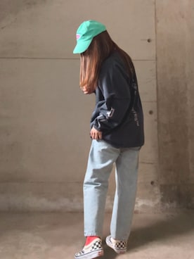 「VANS(バンズ)のアイテム」を使った、ありさん(レディース・149cm)の秋コーディネート