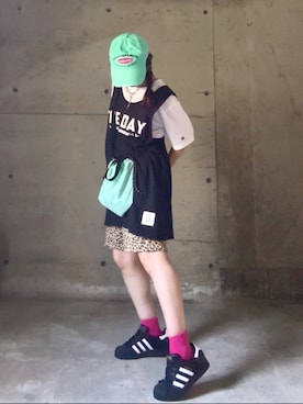 「SEN TOKYO（セントーキョー）の金属アレルギー対応 品のある首元を。スクエアチェーン クレッシェンド ネックレス ボリューム チョーカー（ネックレス）」を使った、ありさん（レディース・149cm）の夏コーディネート